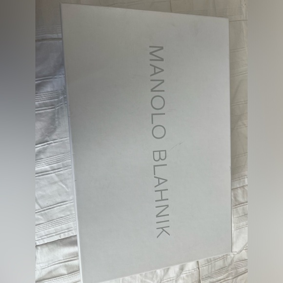 Manolo Blahnik Gold Glitter Fabric Jewel Buckle Flat Pumps Size 39 - Picture 11 of 11